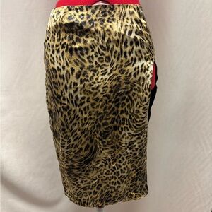 Brown and Tan Knee-Length Pencil Skirt for a Night Out